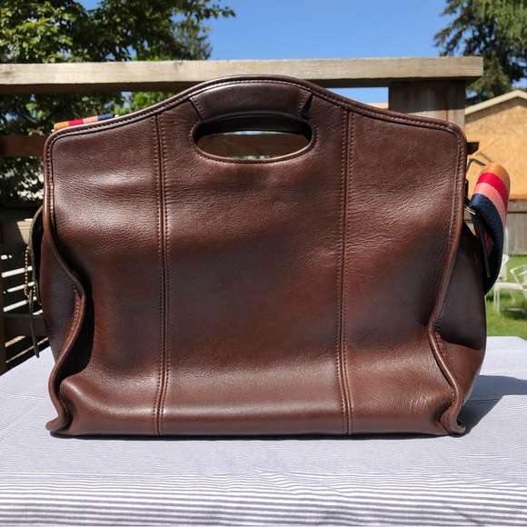 Vintage Coach Zip Top Shopper 9995 Mahogany